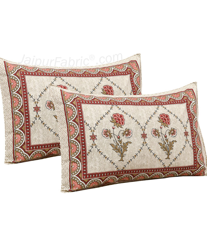 Pink Jaal Bedsheet.com Double Bed Sheet