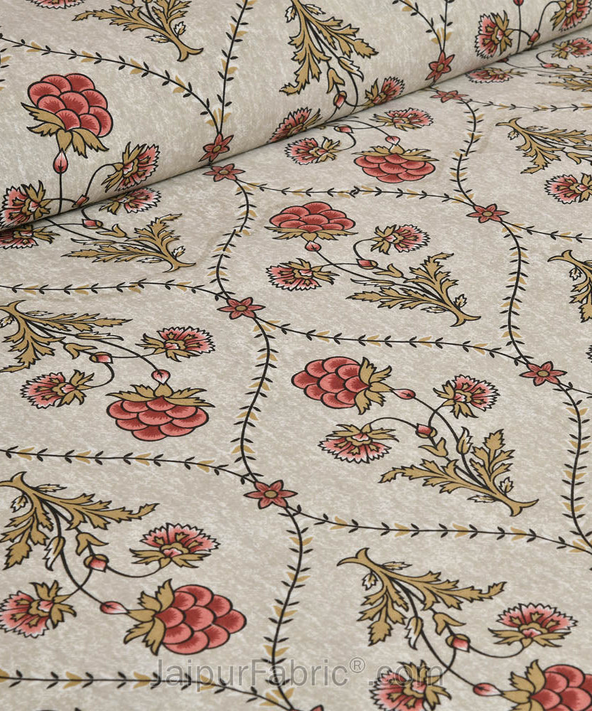 Pink Jaal Bedsheet.com Double Bed Sheet