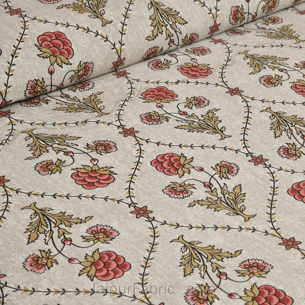 Pink Jaal Bedsheet.com Double Bed Sheet