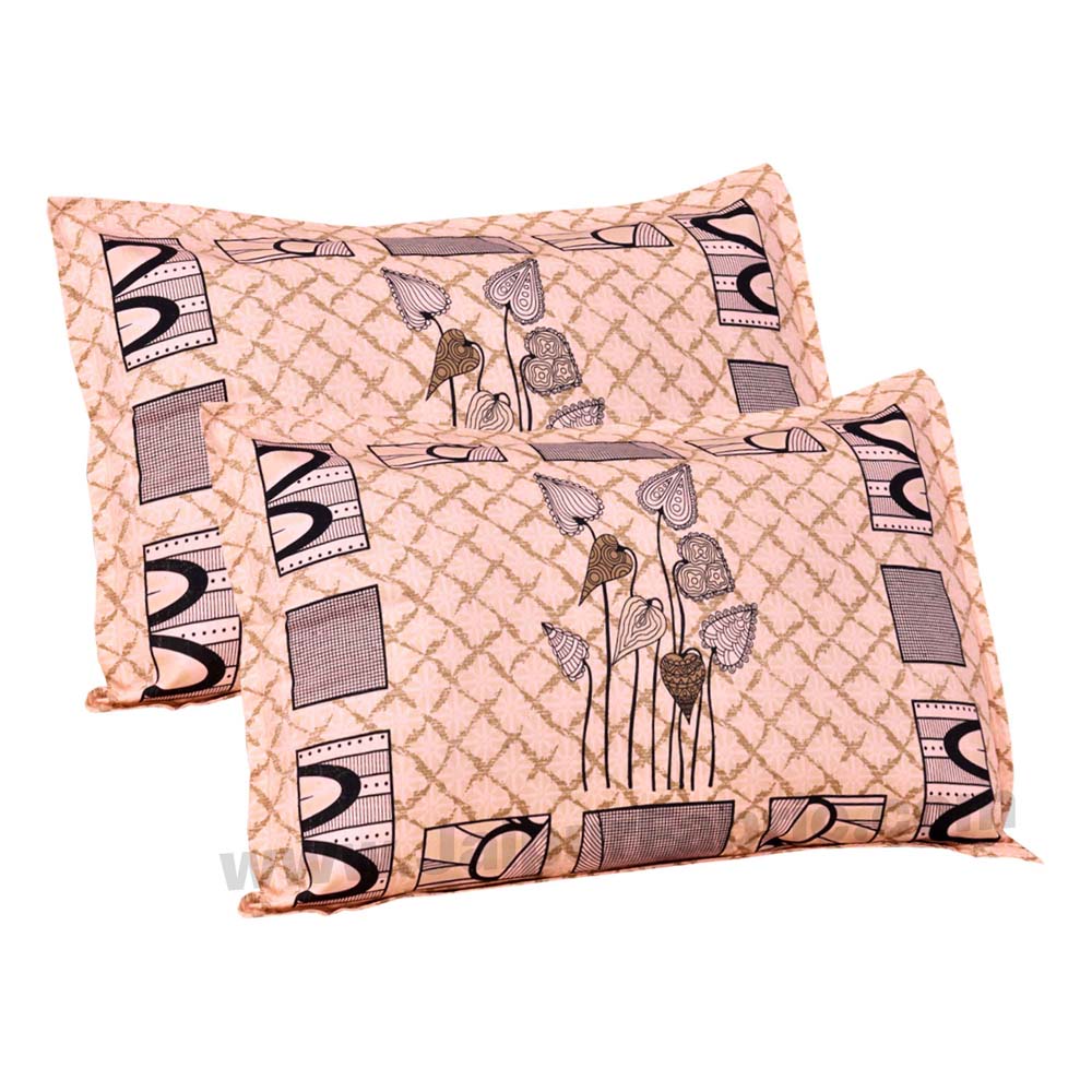 Lotus Leaves Pink Pearl Cotton King Size Bedsheet