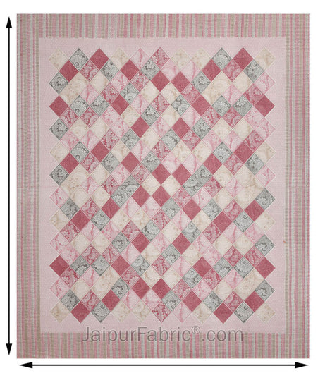 Ethnic Tiles Blue Orange and Pink Double Bedsheet Combo of 3