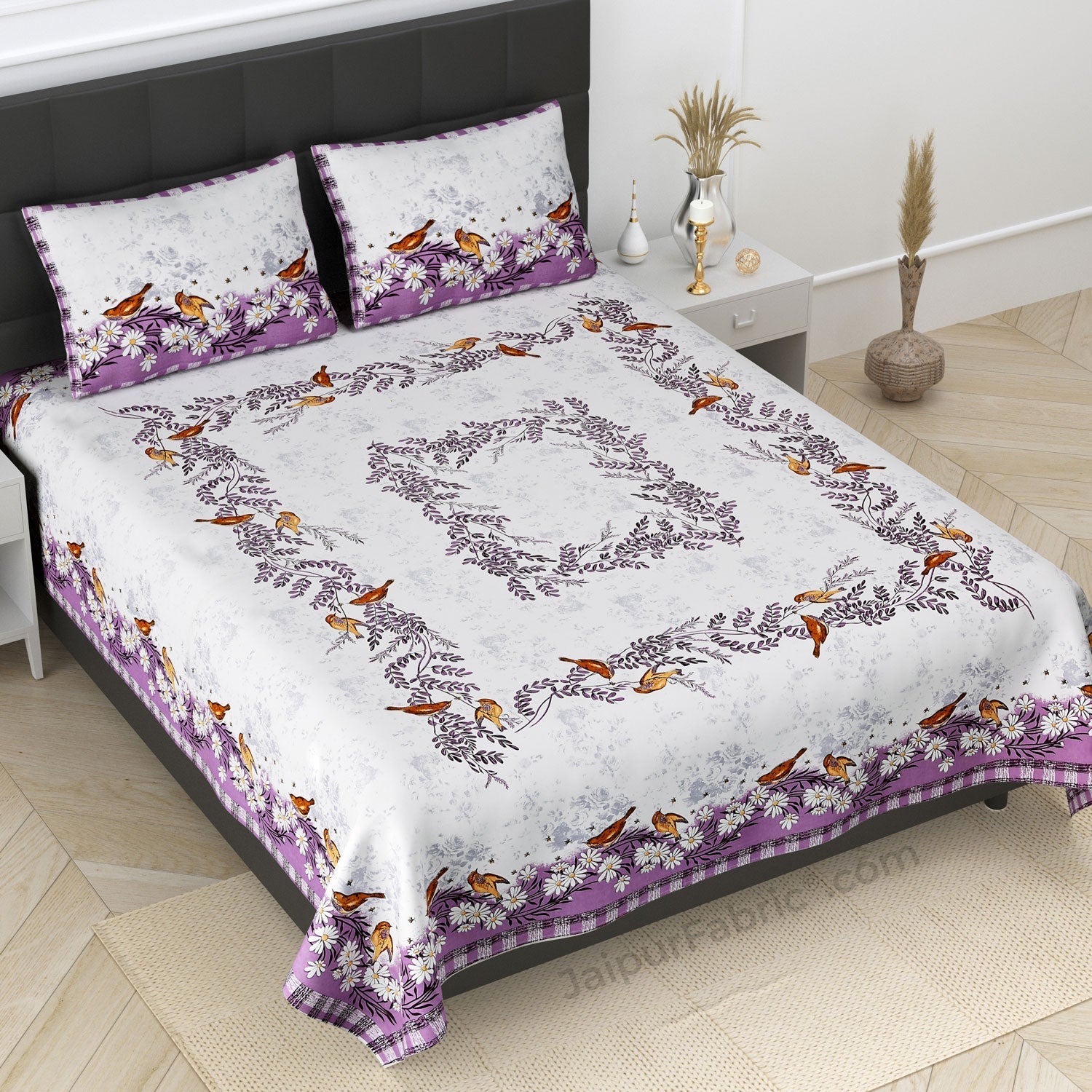 Double Delight Cotton Bedsheet Set for Luxurious Comfort