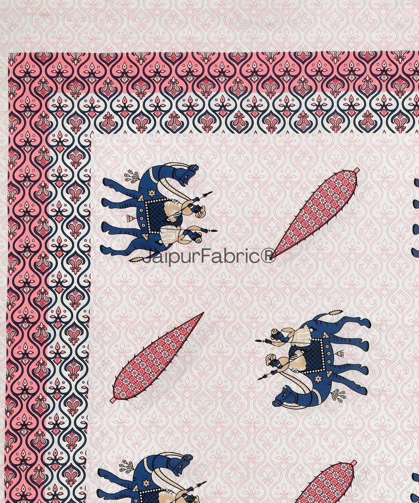 Desert King Pink Pure Cotton Double Bedsheet