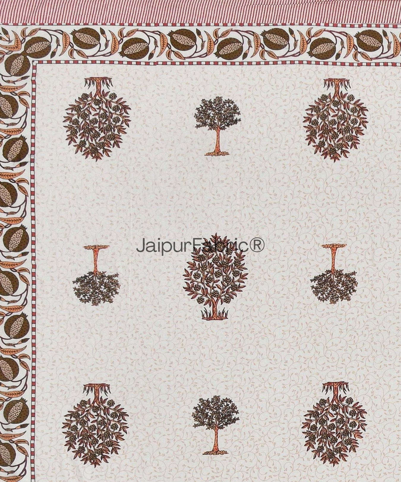 Trendy Treeland Pink Pure Cotton Double Bedsheet