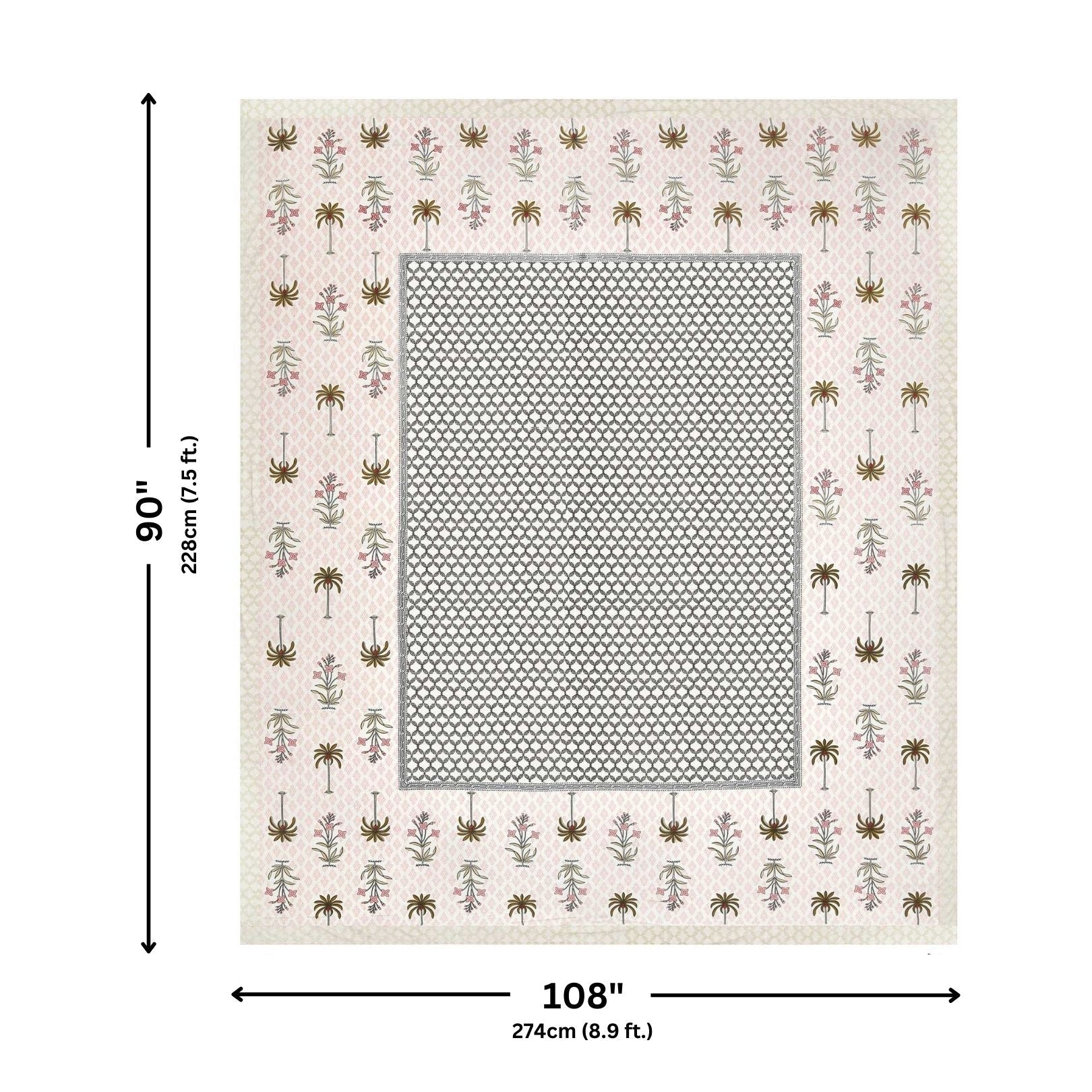 Beautiful Bunaai Peach Pure Cotton Double Bedsheet