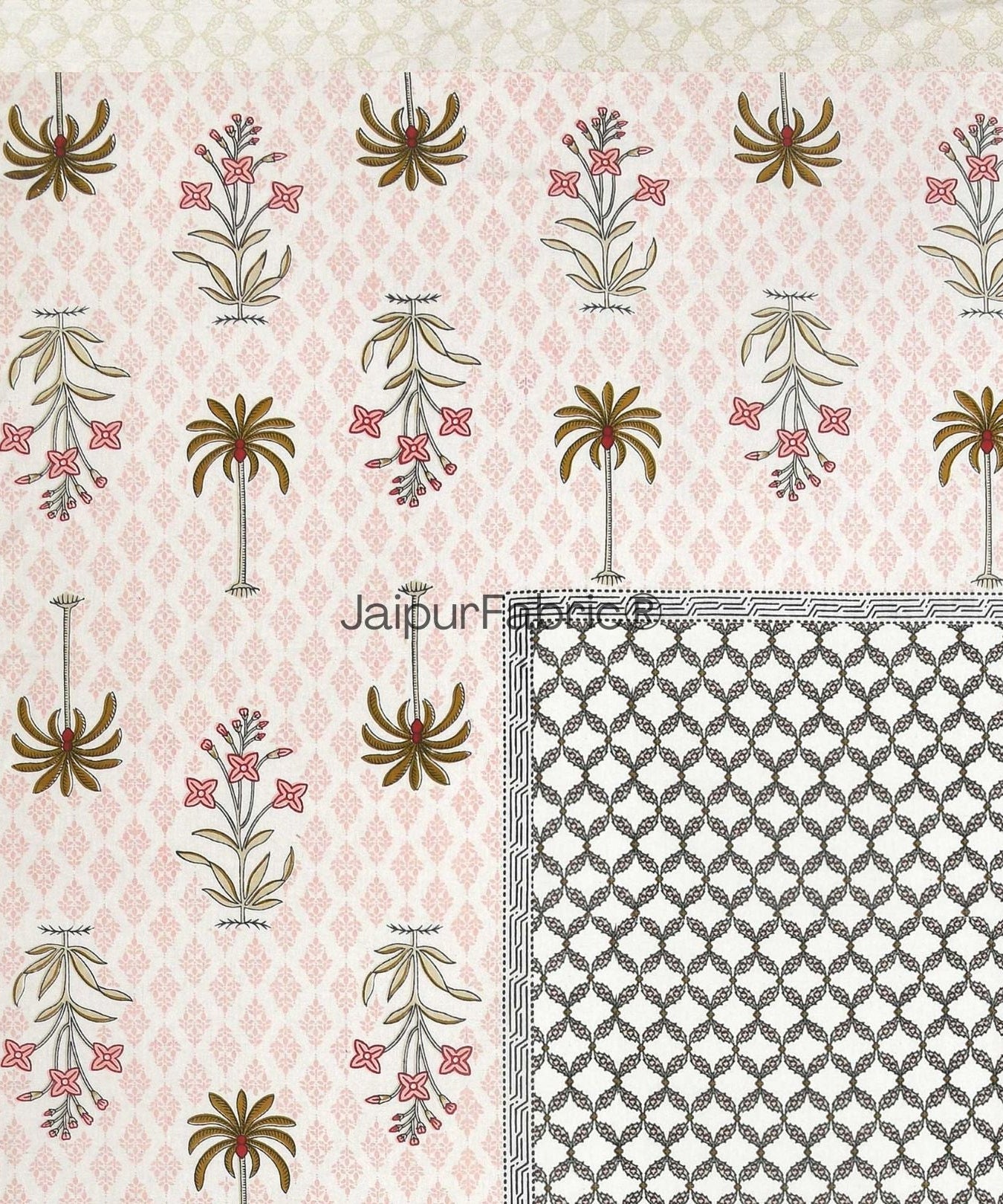 Beautiful Bunaai Peach Pure Cotton Double Bedsheet