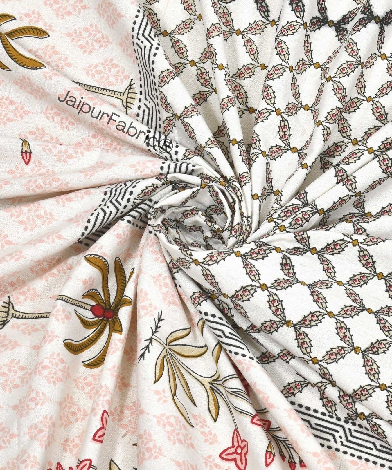 Beautiful Bunaai Peach Pure Cotton Double Bedsheet