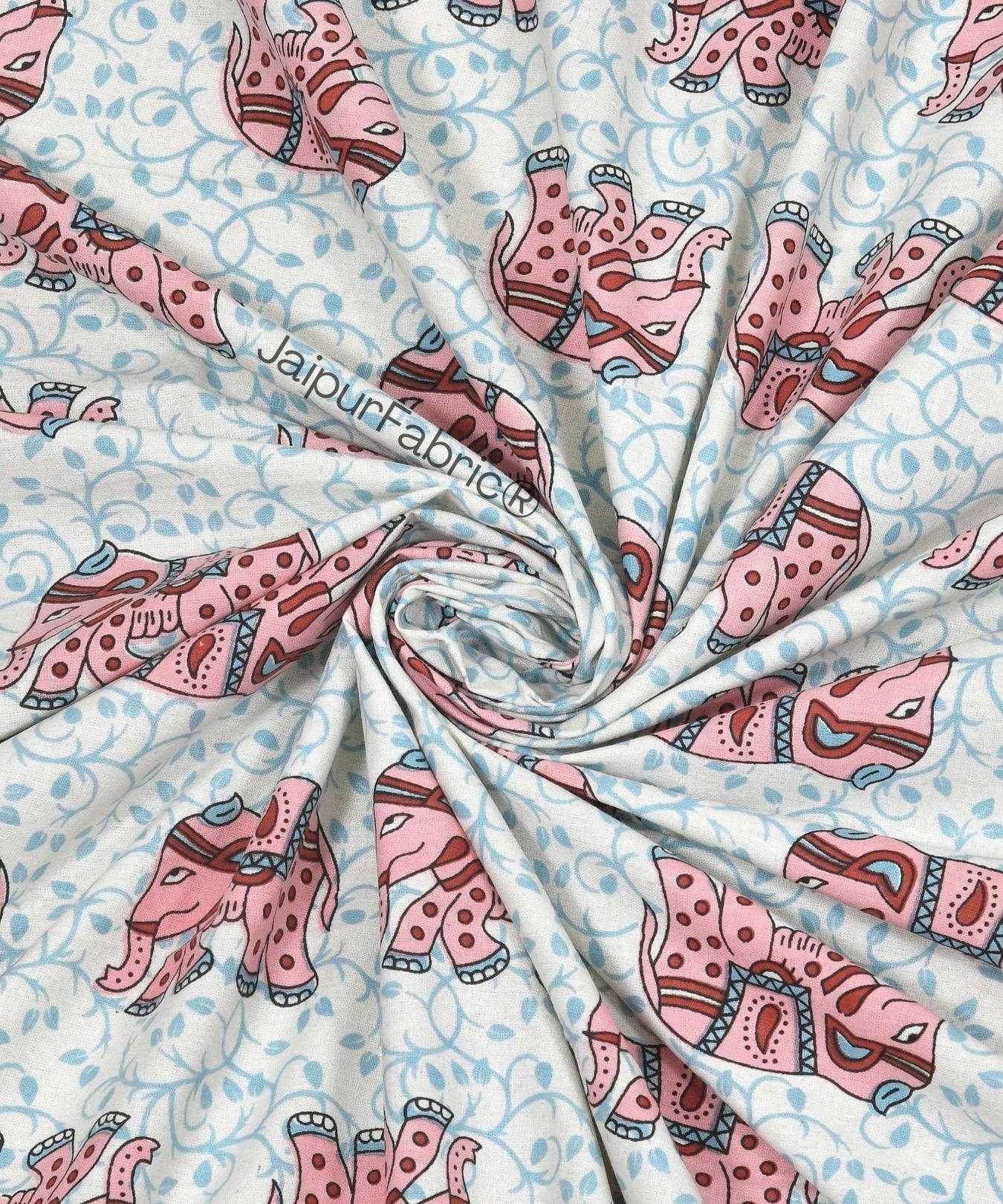 Royal Baarat Peach Pure Cotton Double Bedsheet