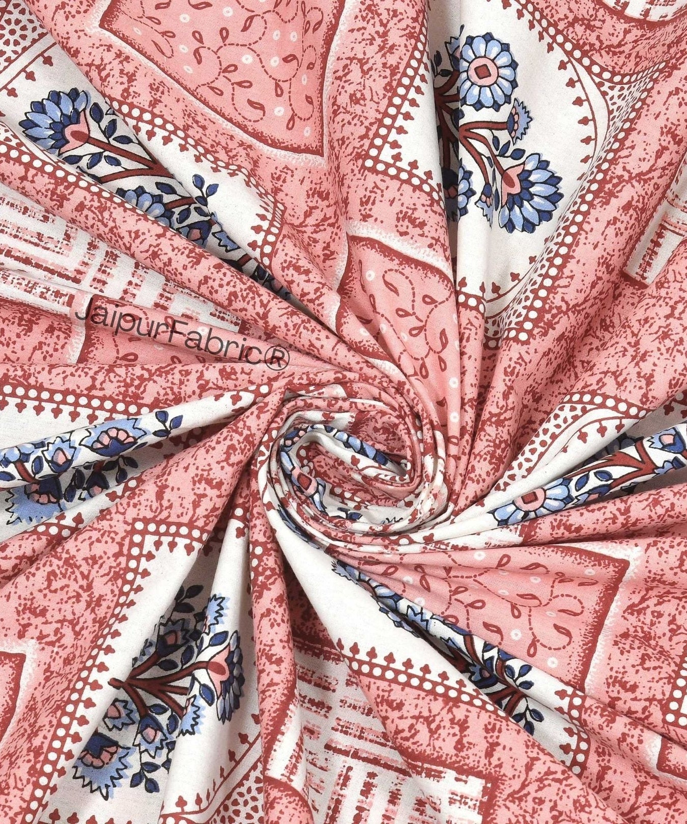 Rani Jharoka Pink Pure Cotton Double Bedsheet