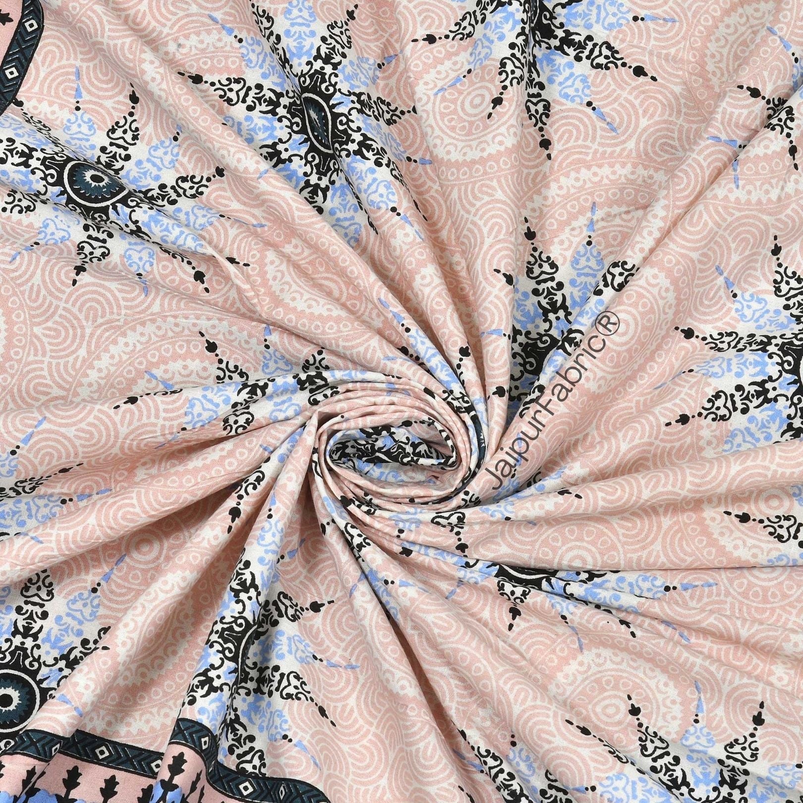 Stylish Star Blue Pure Cotton Double Bedsheet