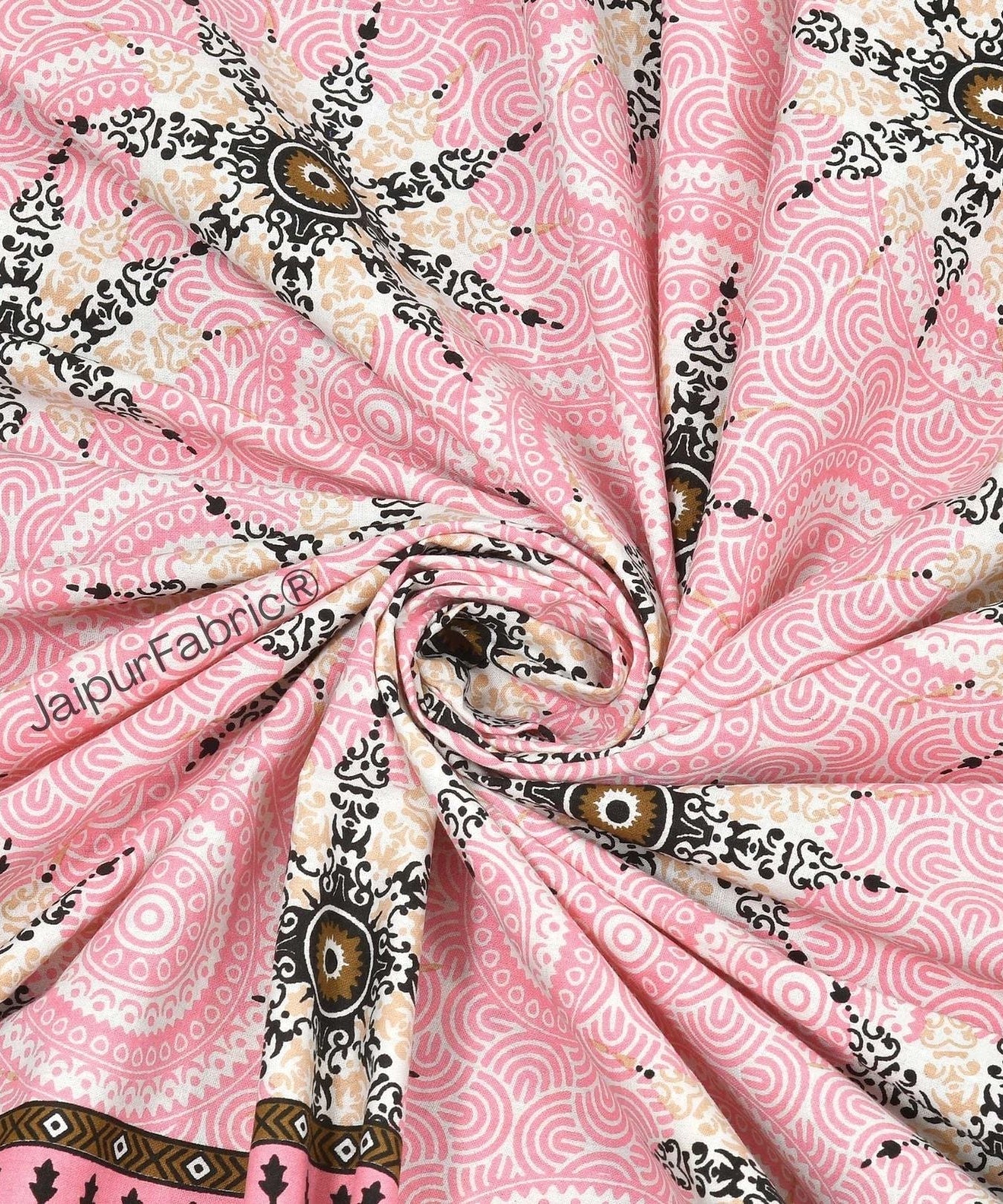 Stylish Star Pink Pure Cotton Double Bedsheet