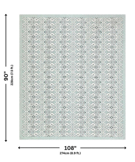 Showering Festivities Green Peach and Blue Pure Cotton Double Bedsheet Combo of 3