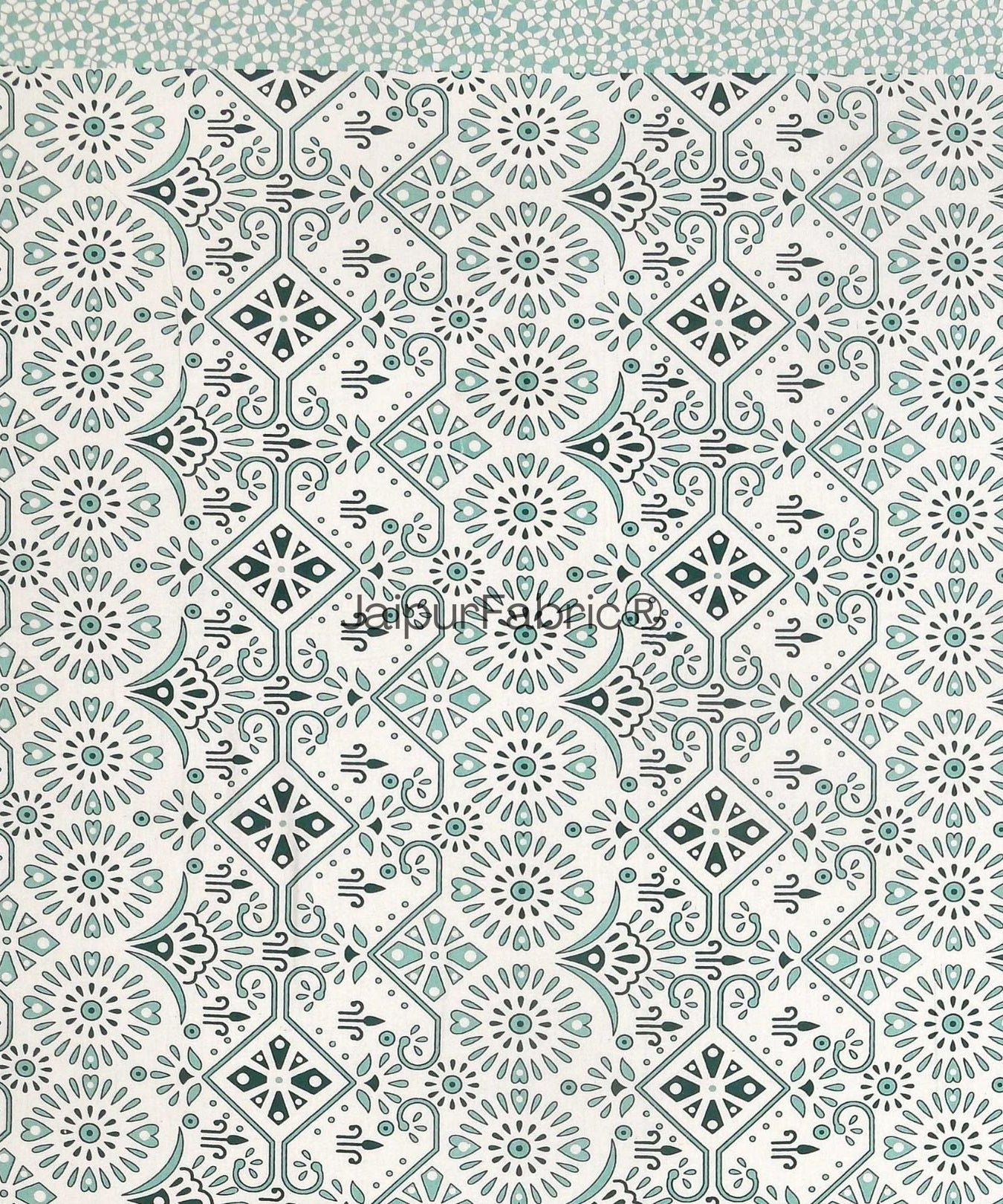 Showering Festivities Green Pure Cotton Double Bedsheet