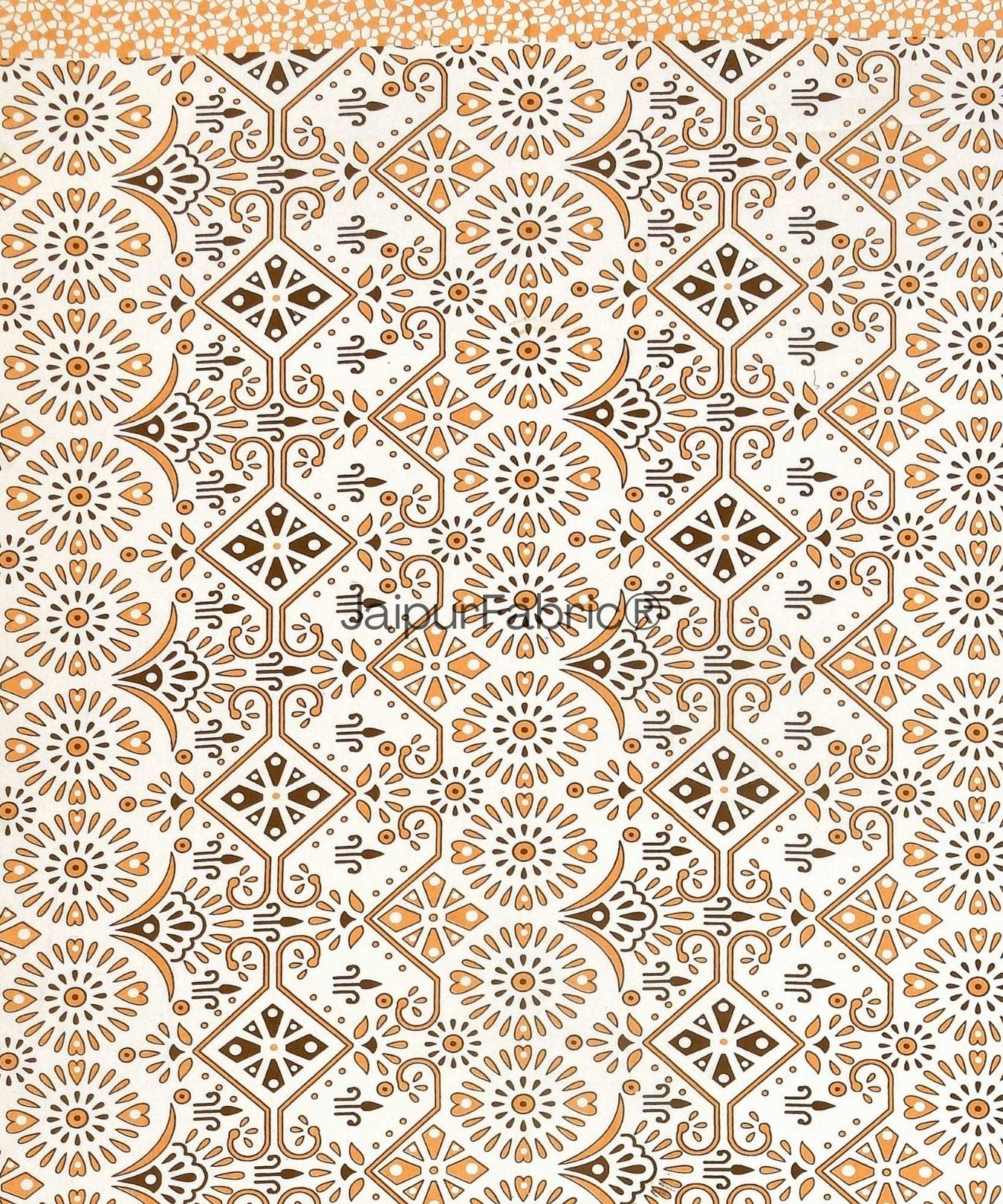 Showering Festivities Peach Pure Cotton Double Bedsheet