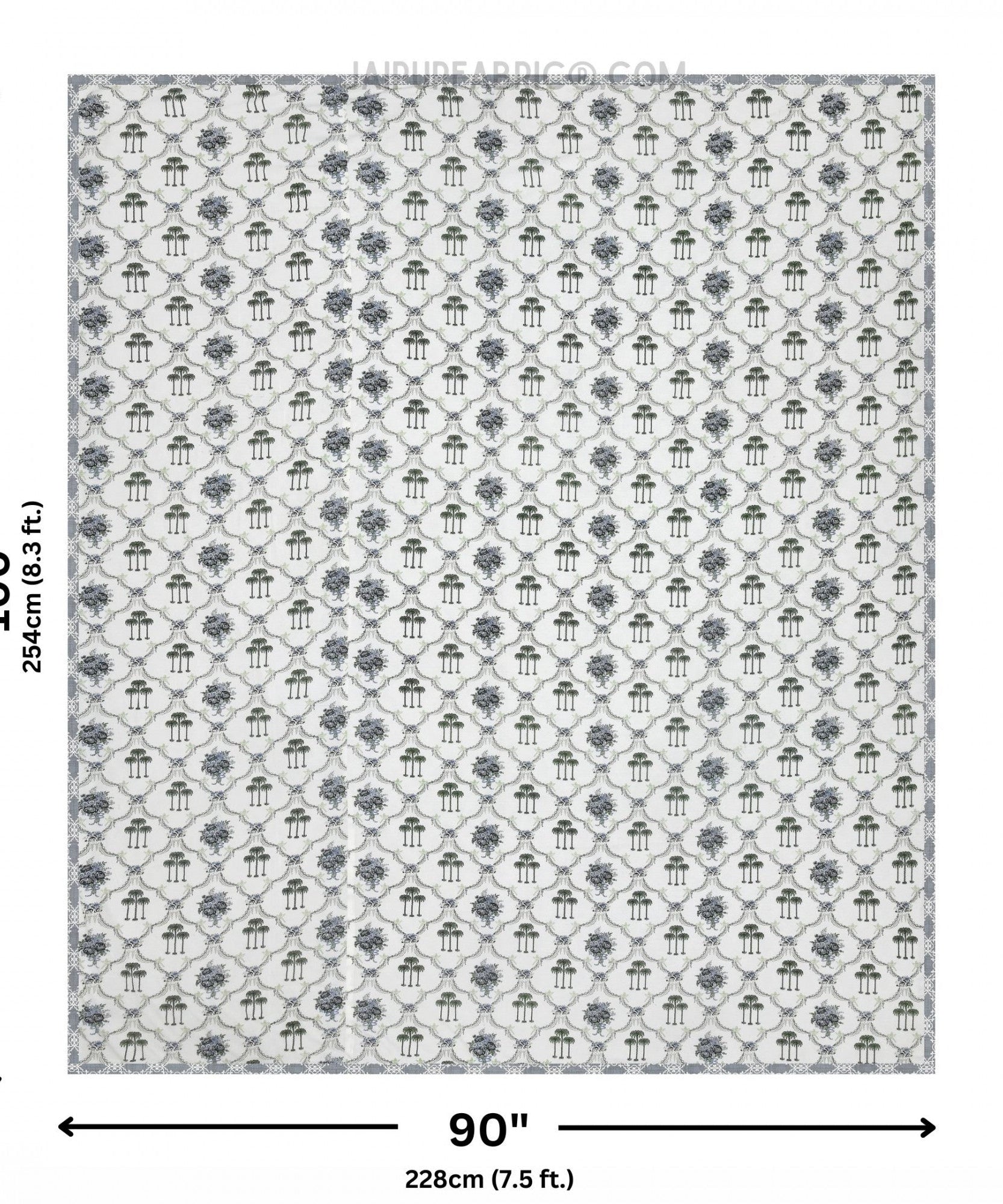 Misty Marble Grey & White Cotton Reversible Double Bed Dohar