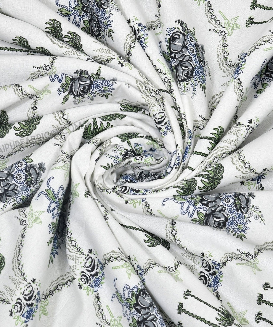 Misty Marble Grey & White Cotton Reversible Double Bed Dohar