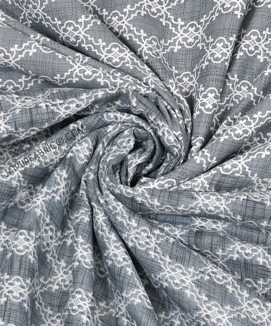 Misty Marble Grey & White Cotton Reversible Double Bed Dohar