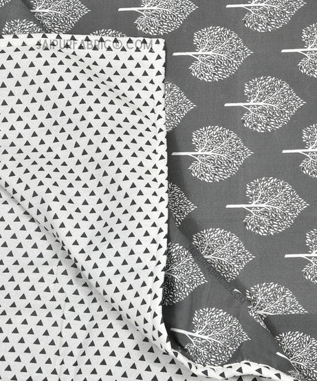 Grey Mist Dreamer Cotton Reversible Double Bed Dohar