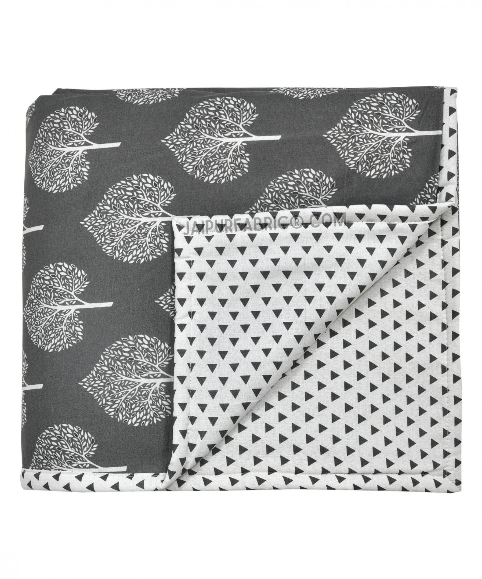 Grey Mist Dreamer Cotton Reversible Double Bed Dohar