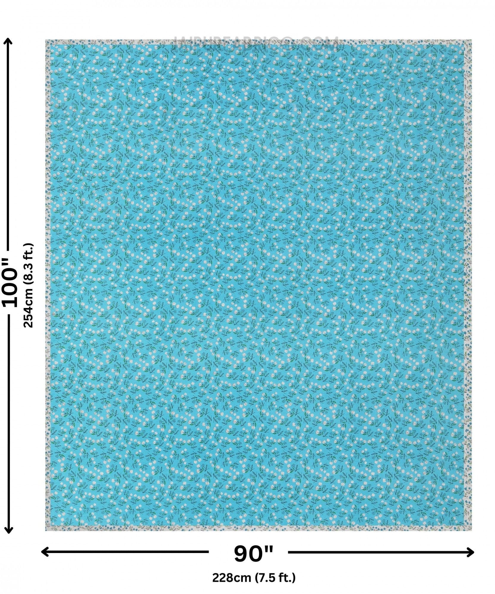 Marine Melody Sea Blue and White Cotton Reversible Double Bed Dohar