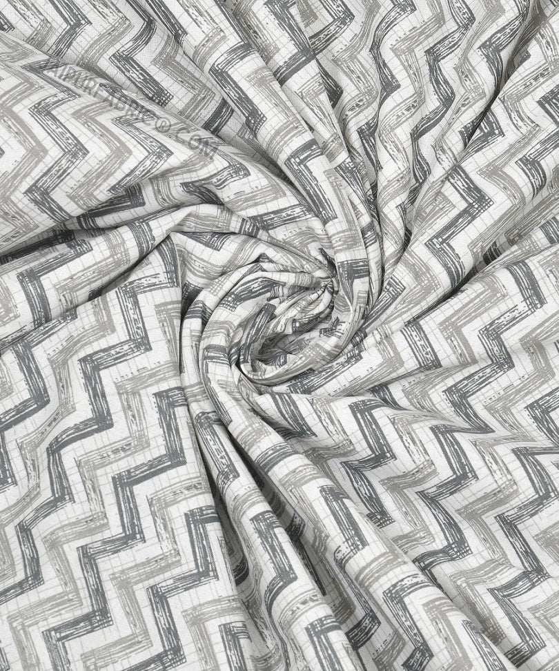 Silver Petals Grey Floral Cotton Reversible Double Bed Dohar