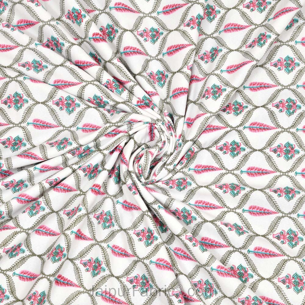 Pink Paisley Pure Cotton Single Bed Dohar