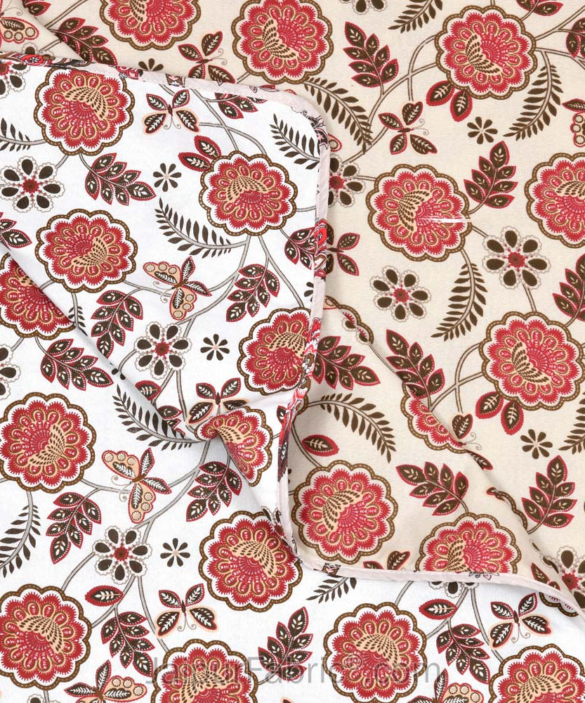 Pink Butterflies  Pure Cotton Single Bed Dohar