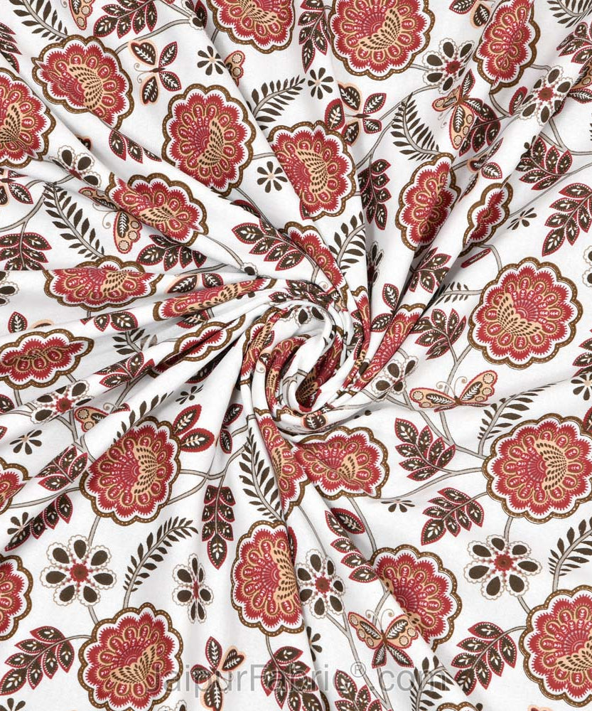 Pink Butterflies  Pure Cotton Single Bed Dohar