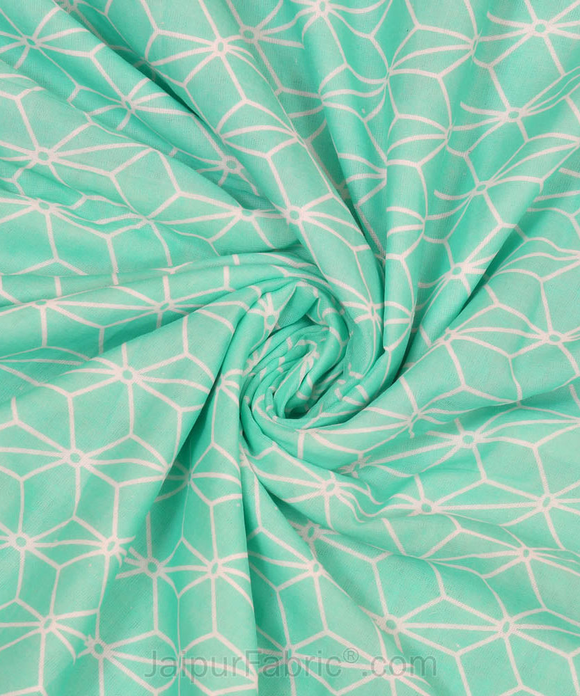 Geometricity Green Single Bed Dohar Blanket