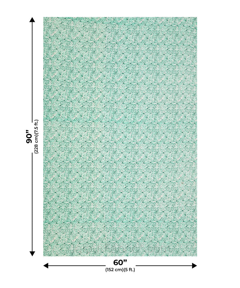 Geometricity Green Single Bed Dohar Blanket