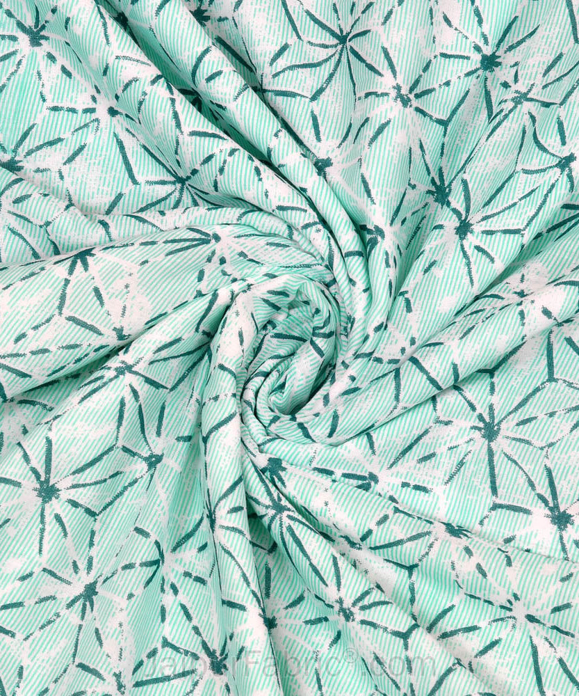 Geometricity Green Single Bed Dohar Blanket