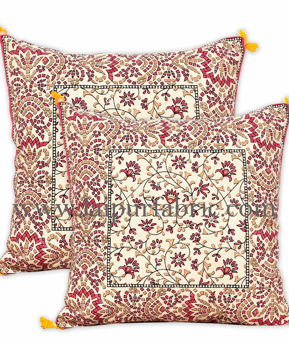 Ethnic gold red gold floral diwan set