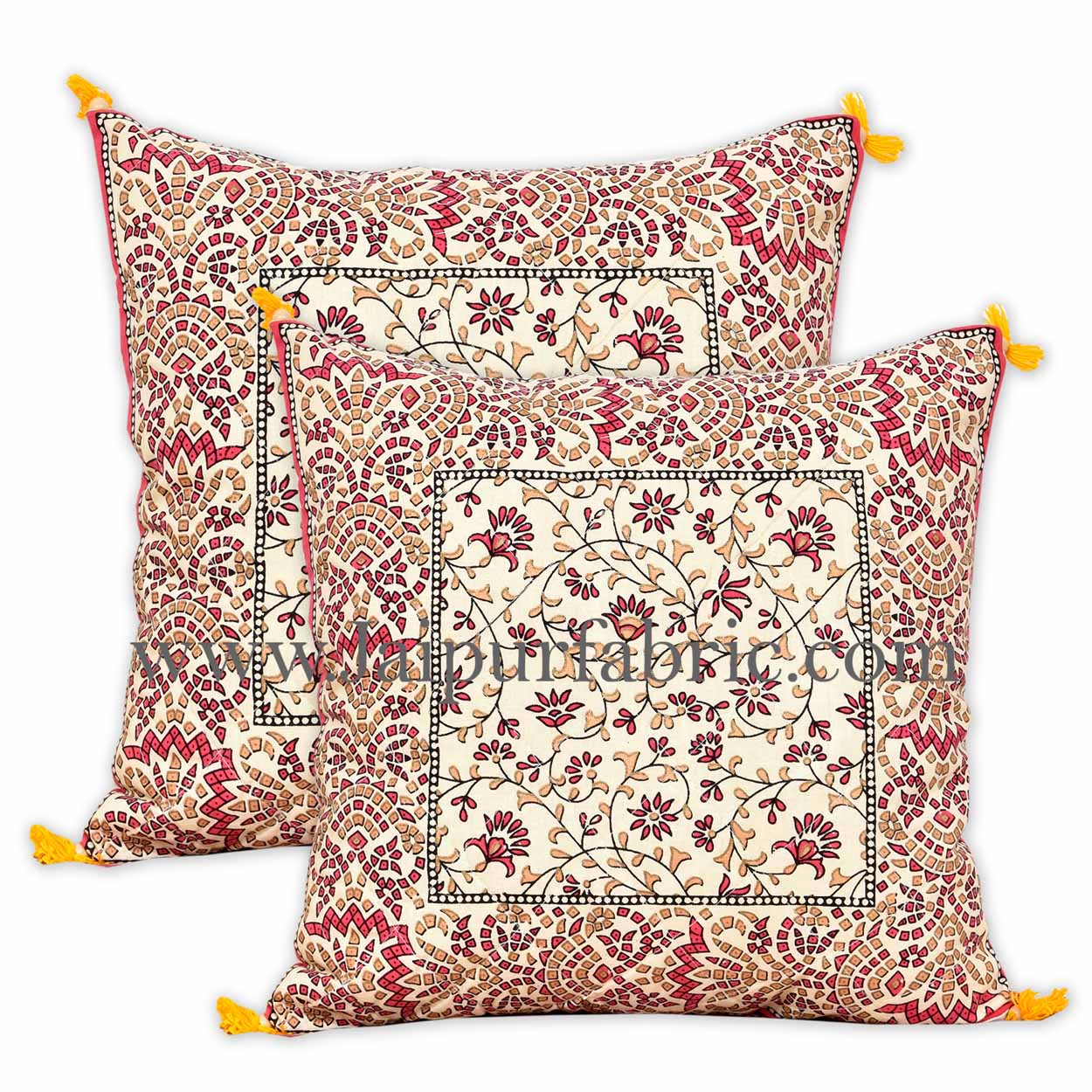 Ethnic gold red gold floral diwan set