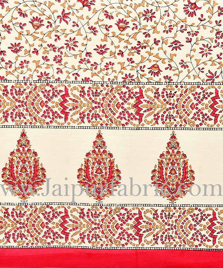 Ethnic gold red gold floral diwan set