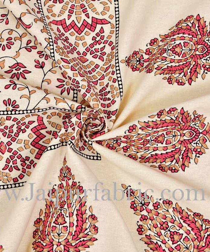Ethnic gold red gold floral diwan set