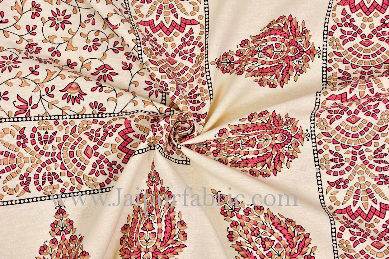 Ethnic gold red gold floral diwan set