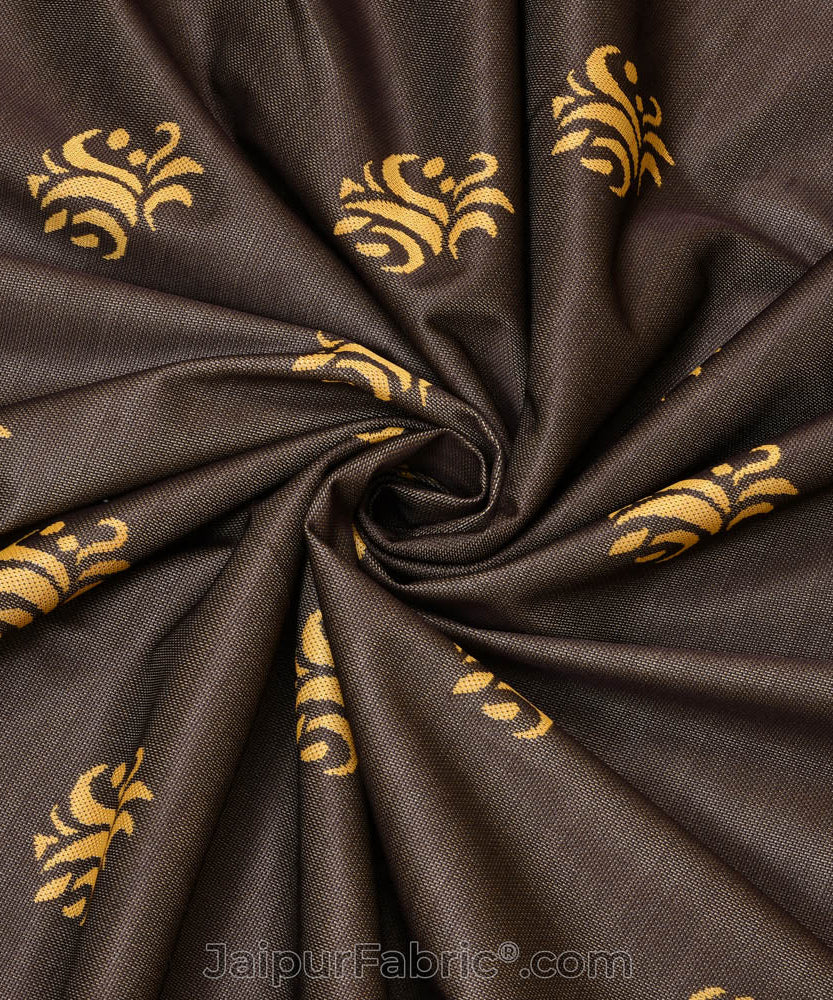 Brown Printed Water Proof Fitted Mattress Protector