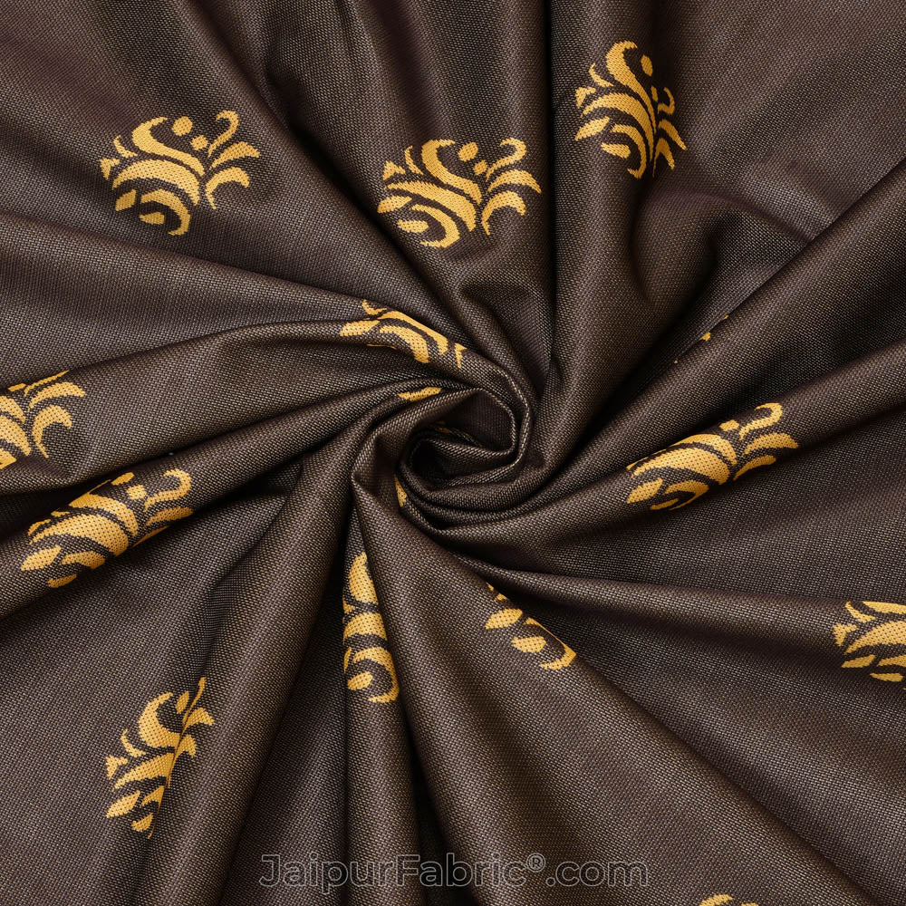 Brown Printed Water Proof Fitted Mattress Protector