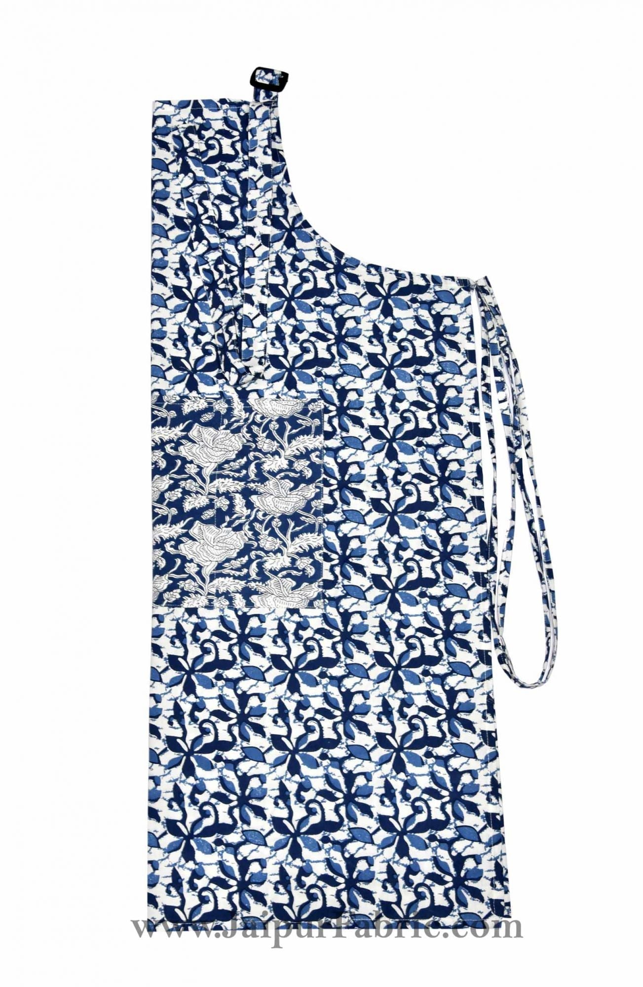 Batik print blue apron