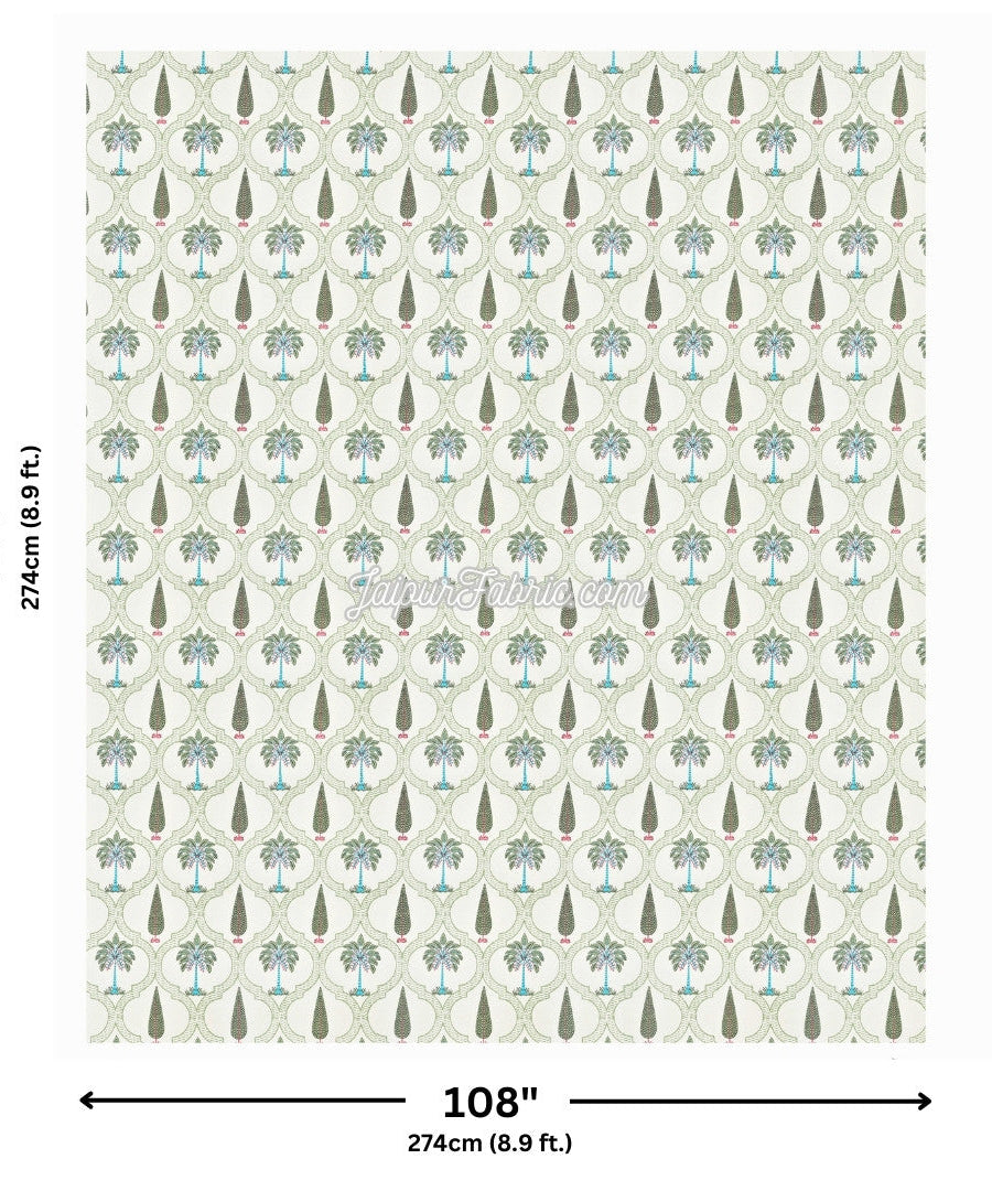 Hand Block Printroots Printed King Size Bedsheet with Intricate Floral Designs