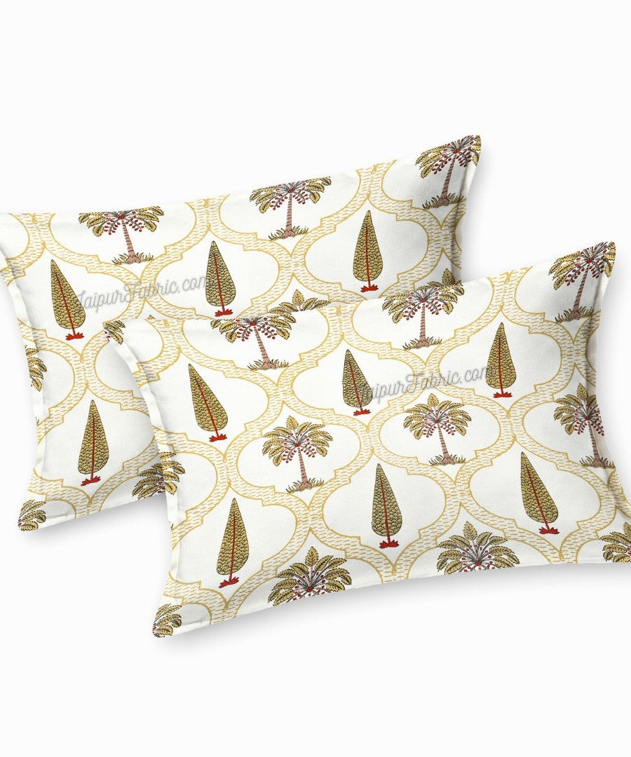 Pinklay Mocha Brown Delight Floral Jaipuri King Size Hand Block Print Bedsheet