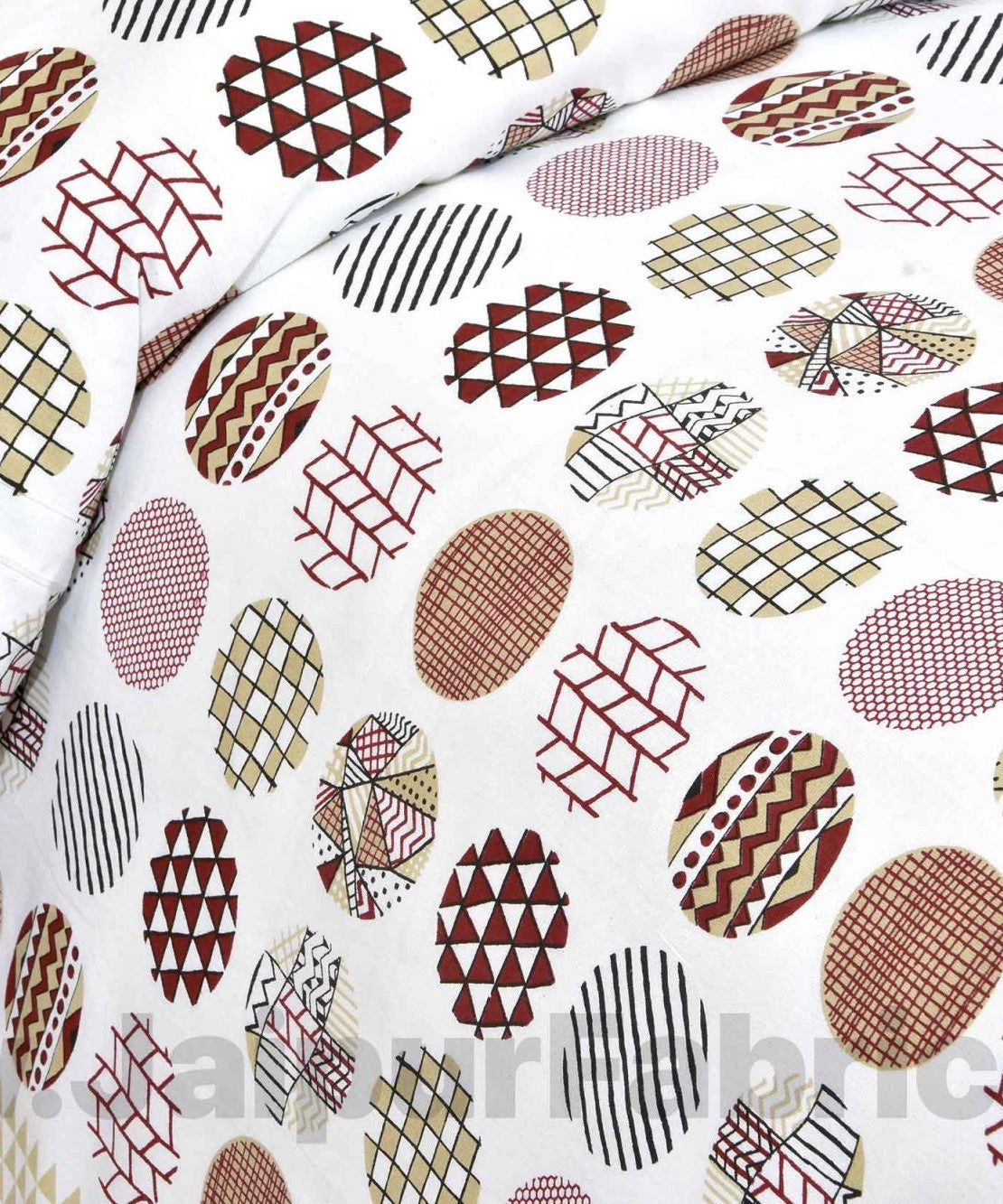 Trendy Polka Brown Cotton King Size Bedsheet