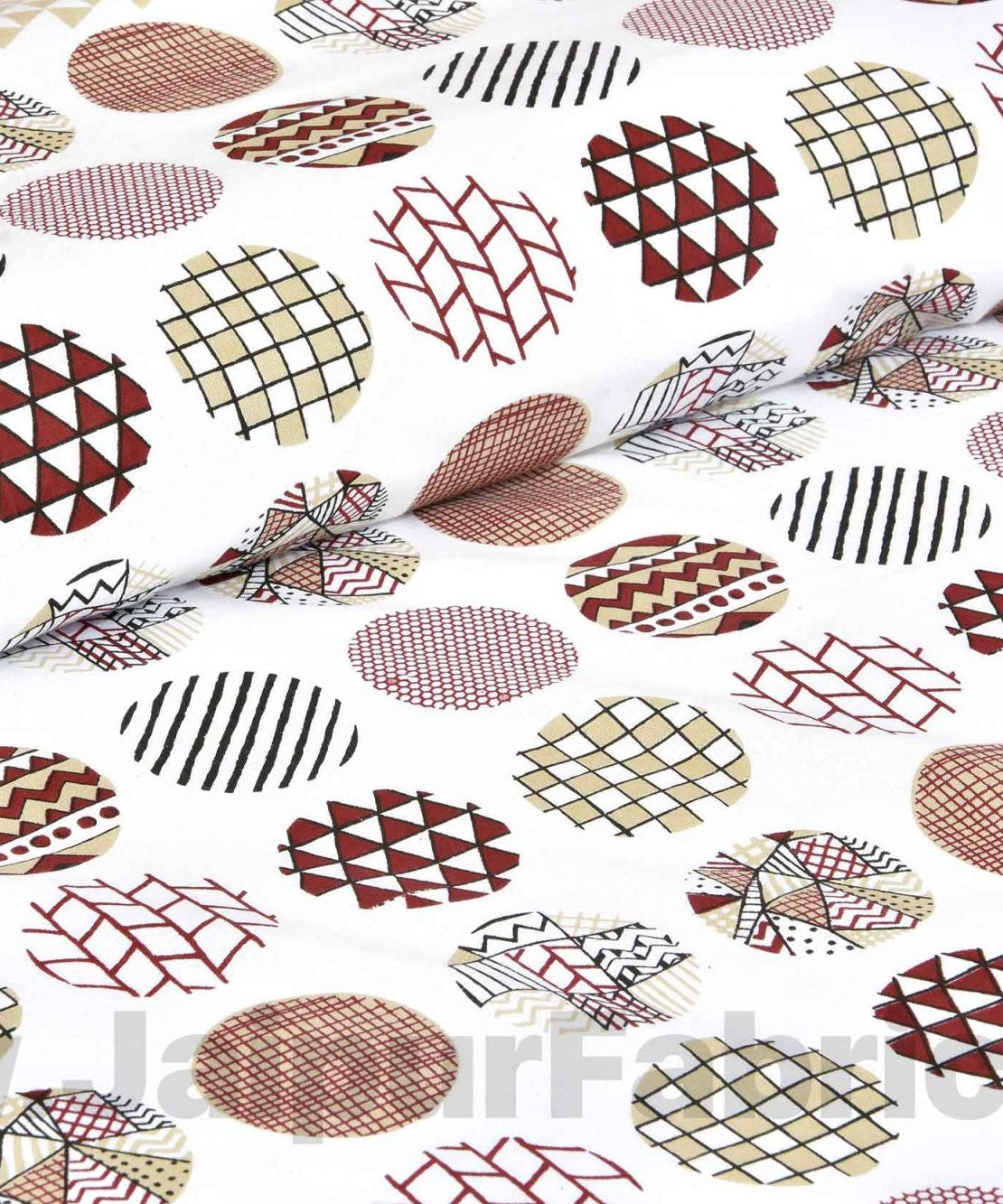 Trendy Polka Brown Cotton King Size Bedsheet