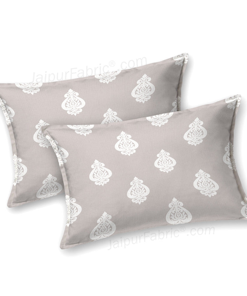 Ethnic Kalash Taupe King Size BedSheet