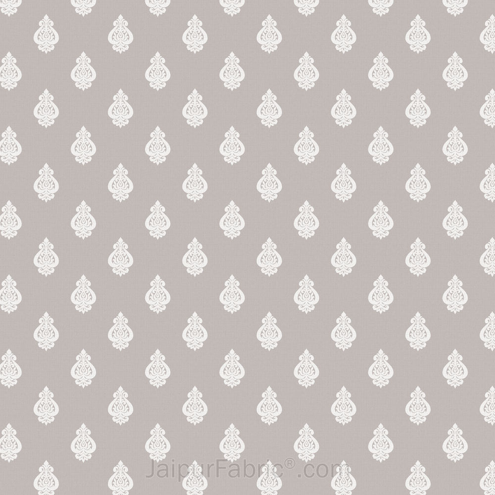 Ethnic Kalash Taupe King Size BedSheet