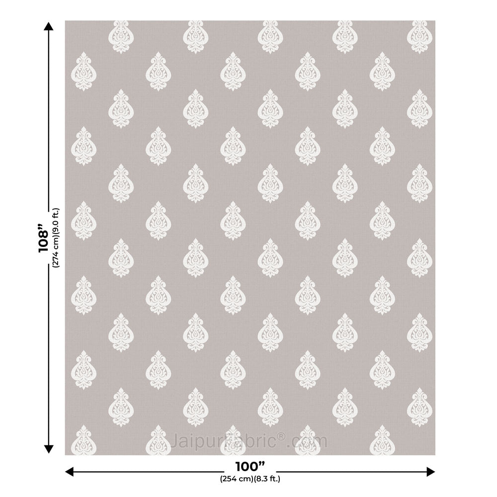 Ethnic Kalash Taupe King Size BedSheet