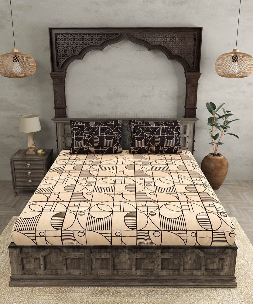 Sneaky Shell Brown King Size Bedsheet