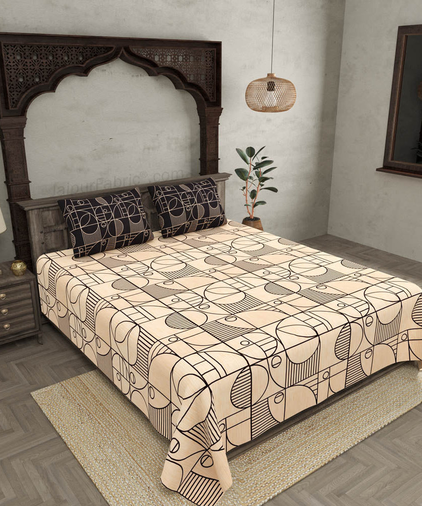 Sneaky Shell Brown King Size Bedsheet