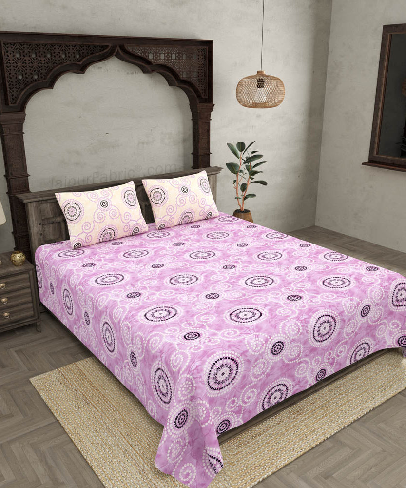 Bhandhej Pink King Size Bedsheet