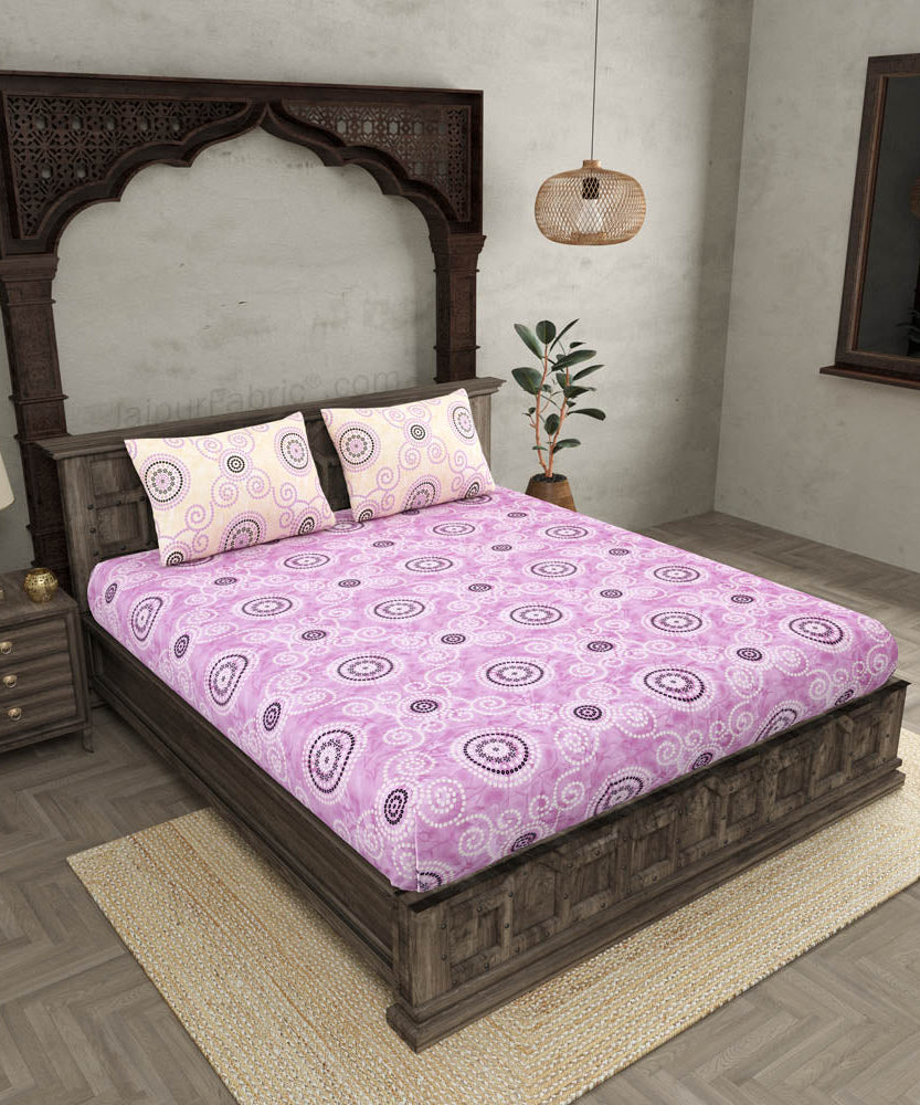 Bhandhej Pink King Size Bedsheet